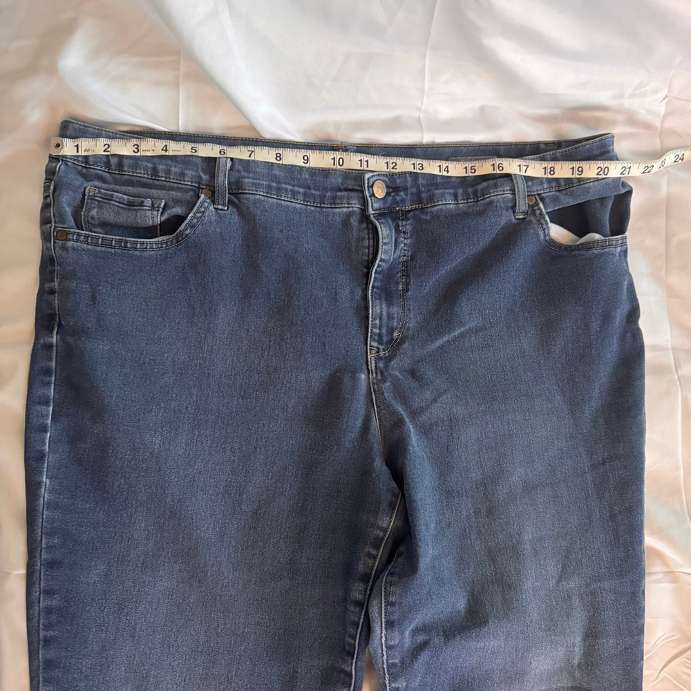 Women's Via Vianna Blue Bridget Slim Leg Jeans 20W - Picture 3 of 8
